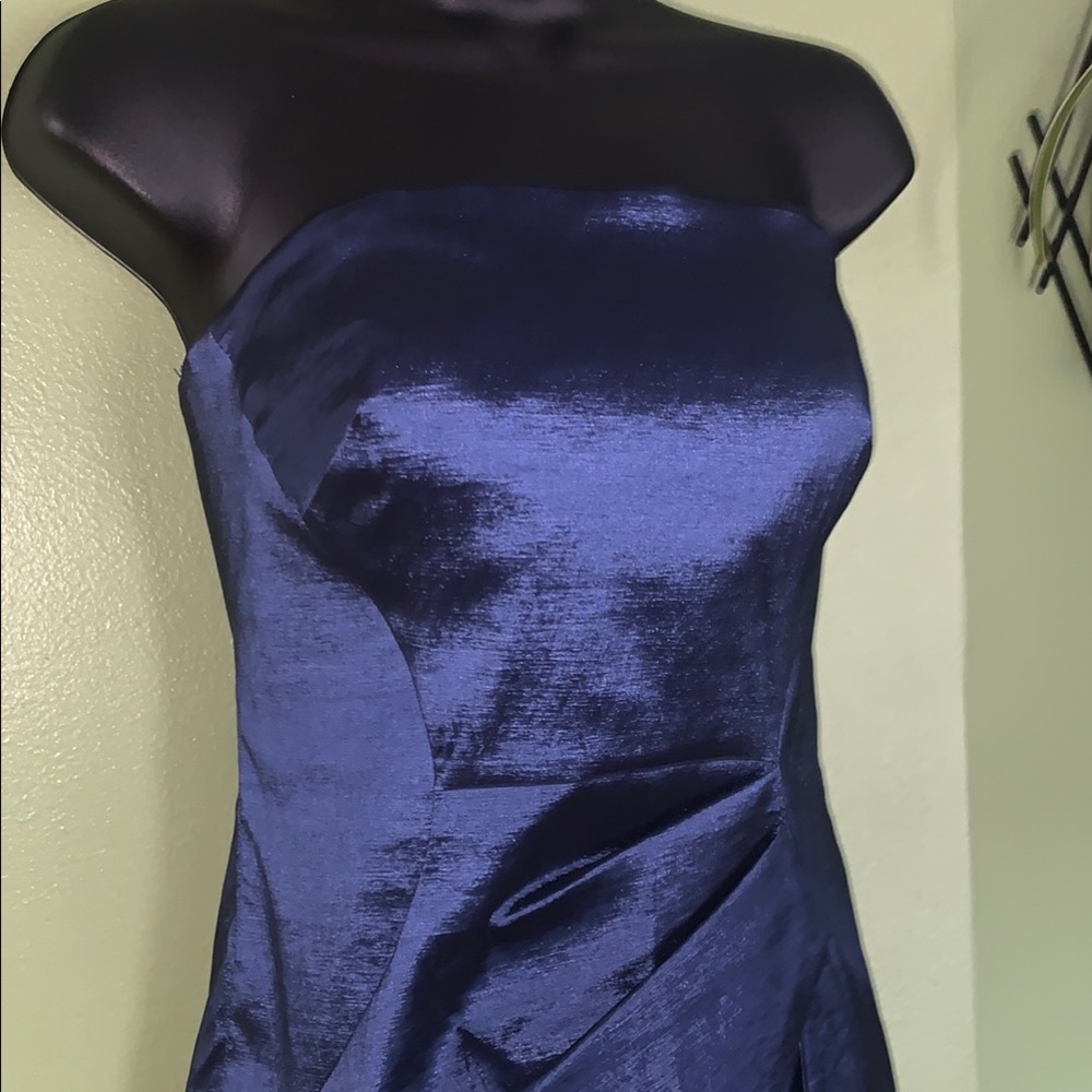 CK Elegant Blue Strapless mini cocktail dress